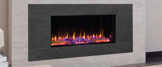 1000 Iconic Electric Fire Granite Effect Tile Set