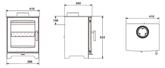 Nua Atlantic Oyster 5 Freestanding Stove