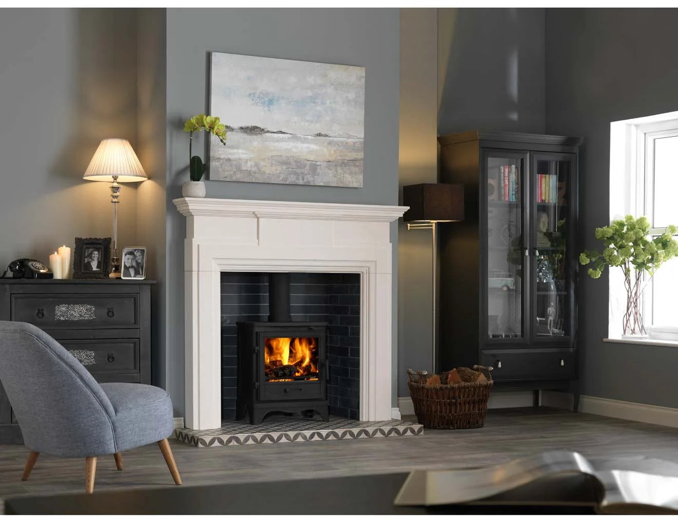 Bassington 5kW Stove Matt Black or Warm White