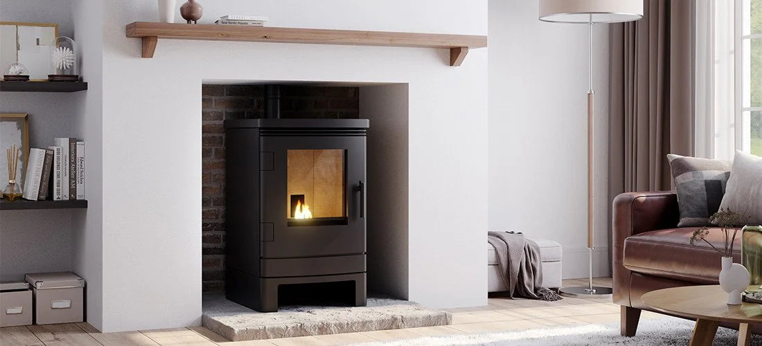 Nordic Finn Pellet Stove with Pedestal