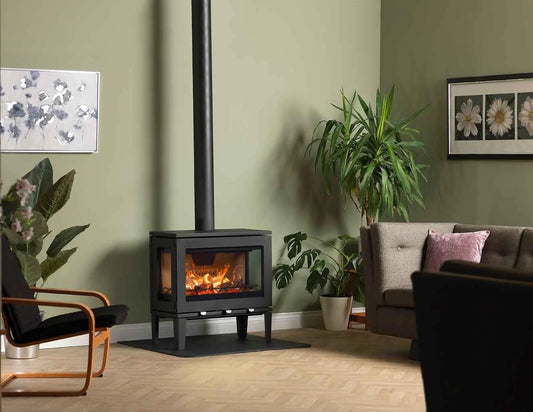 Purevision Linear LPV8 3 Sided 8kW Wood Stove