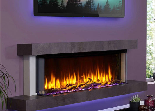 57"Savona Grey Textured Suite for the Infinity 920 iRange Slimline Electric Fire