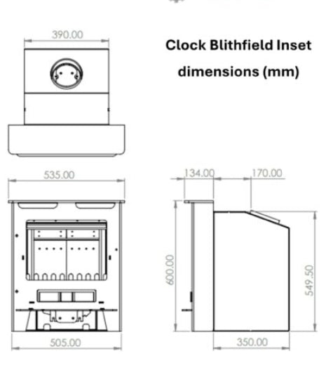 Nua Clock Blithfield 5 Inset Stove