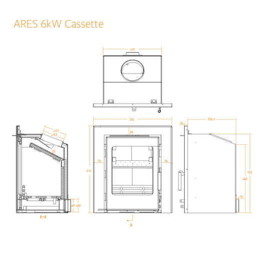 Hota Ares 6kw Insert Stove
