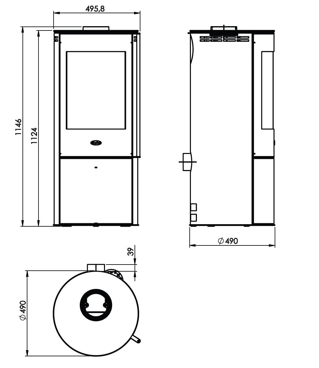 Barcelona 5kW Wood Burning (Eco)