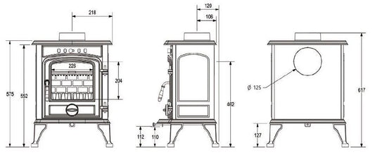 Nua Atlantic Coral Freestanding Stove
