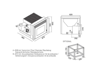 Eva Calor 8.5kw Leonardo Inset Pellet Stove