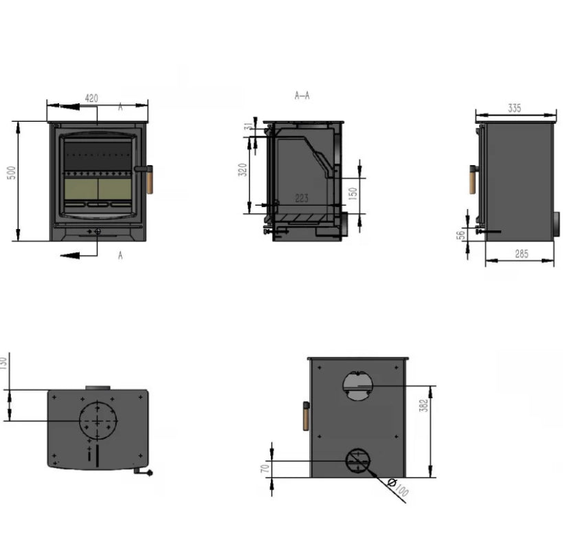 Hampton 5kW Eco (wood burning)