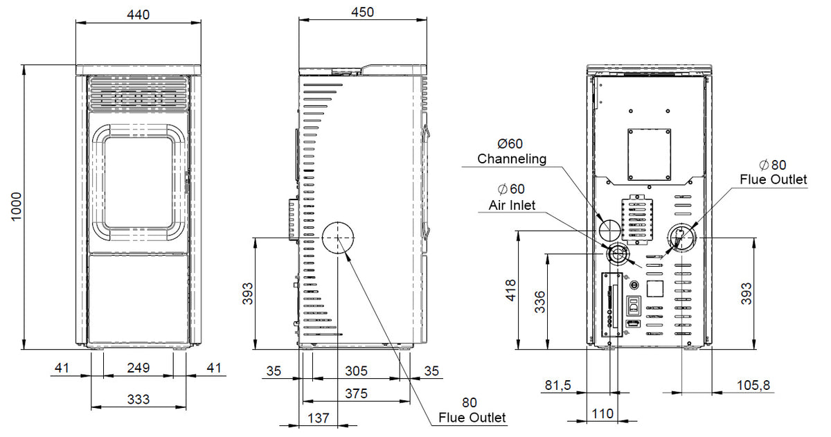 N70 7kW & 9kW Pellet Stoves
