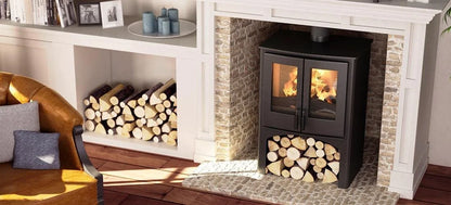 Nordic Lodge Wood Burning Boiler Stove - With Logstore