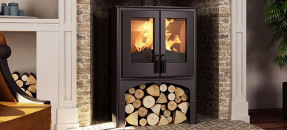 Nordic Lodge Wood Burning Boiler Stove - With Logstore