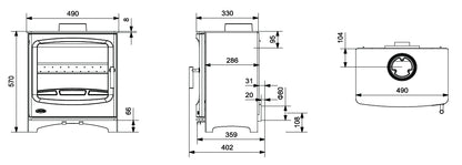 Nua Atlantic Pearl 8 Freestanding Stove