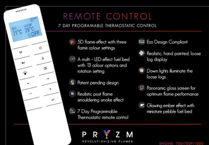 Vardo PRYZM Electric Fireplace Suite