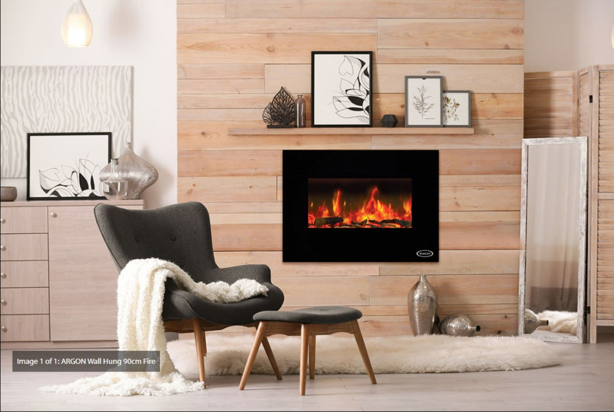 Stanley Argon Wall Hung 90/110/140cm Electric Fire