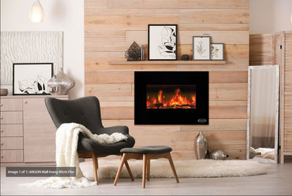 Stanley Argon Wall Hung 90/110/140cm Electric Fire