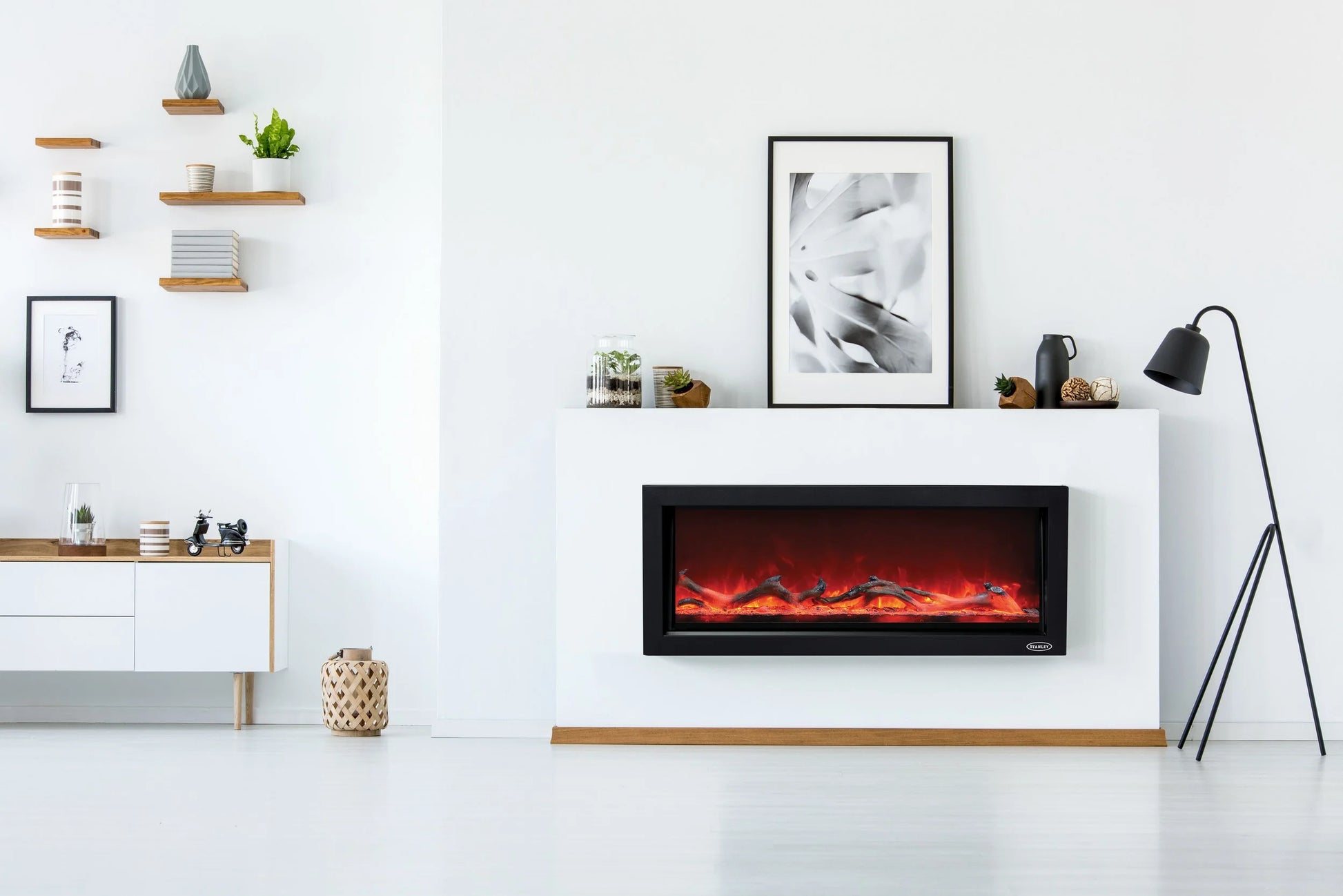 Stanley Argon 100cm built in 2/3 sided electric fire
