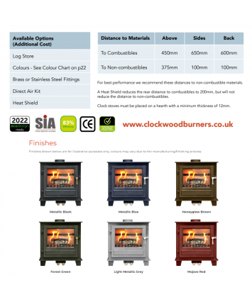 Nua Clock Blithfield 8 Freestanding Stove