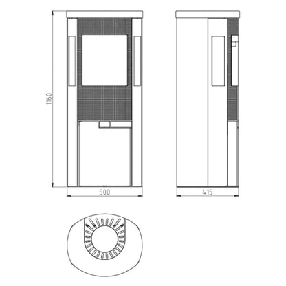 Ellipse G6 (White) 7.3kW Wood Burning (Eco)