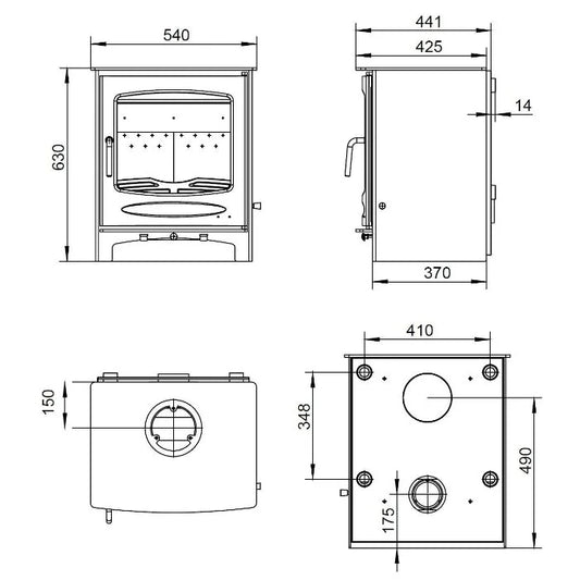 Sherwood 12 Eco Boiler Stove (Multi Fuel)