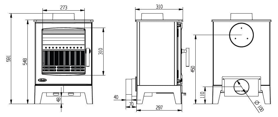Nua Atlantic Ocean Freestanding Stove