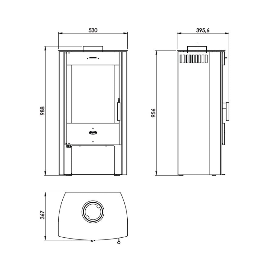 Salzbury 6.2Kw Eco Design Wood Burning Stove